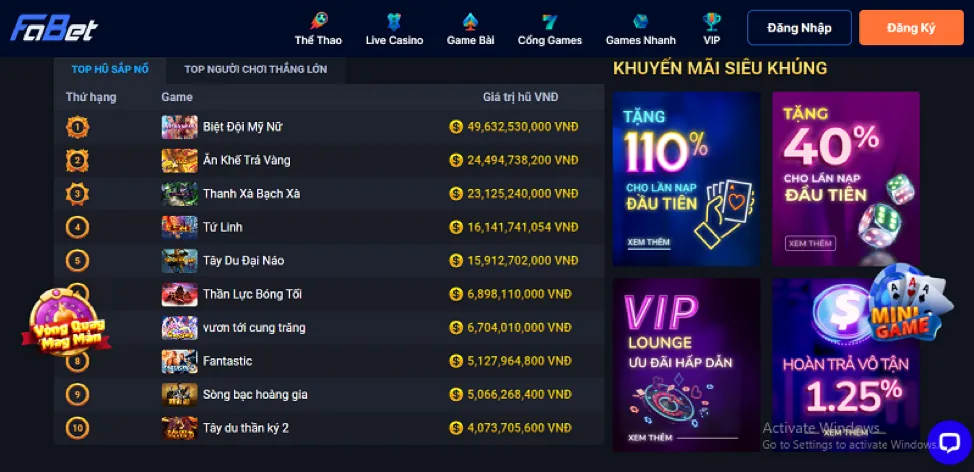 Hoàn trả hàng ngày game bắn cá FK22APP